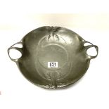 An art Noveau Kayserzinn pewter fruit bowl. 27 x 3