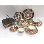 A collection of Crown Derby Imari pattern items co