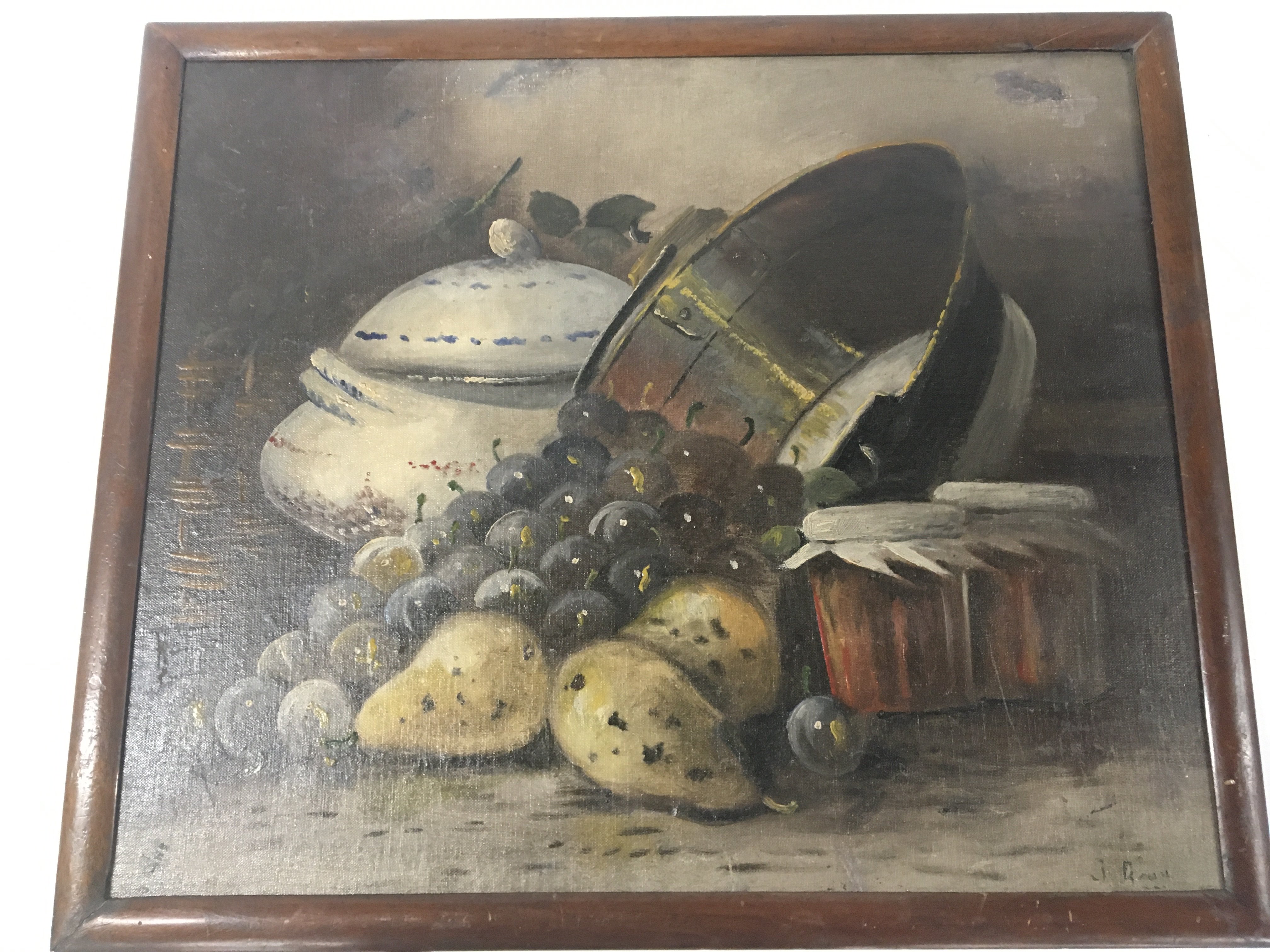 A framed 20th century French oil painting on board - Image 2 of 2