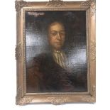 A framed oil painting on canvas an 18th century po