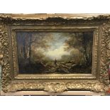 A gilt framed 20th century oil painting study of a