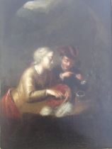 A late 18th Century oil painting on canvas two you