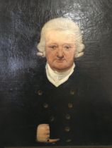 A late 18th century oil painting on canvas unframe