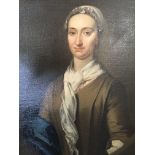 An 18th century portrait of a lady the frame with