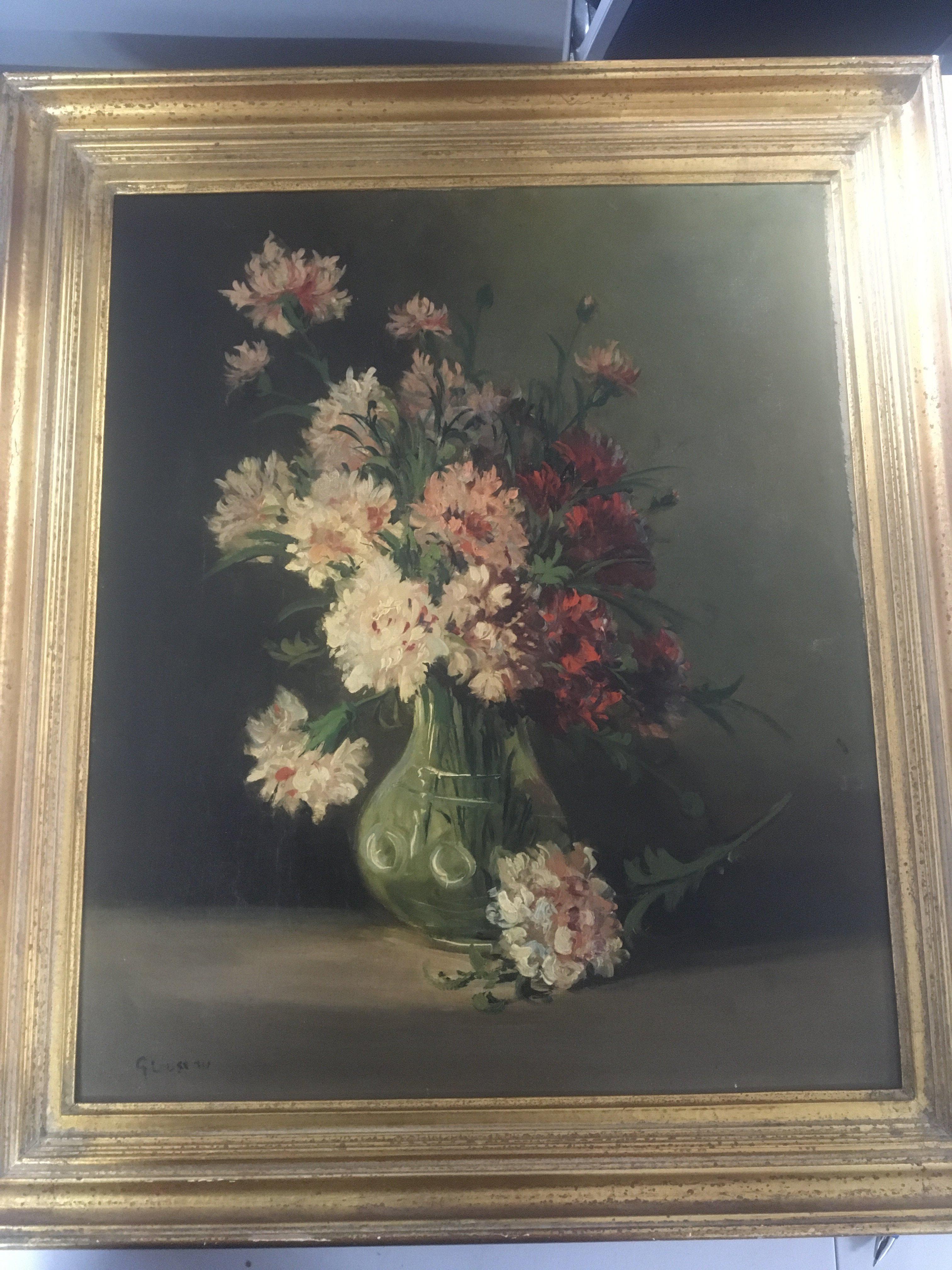 A framed still life oil painting flowers in vase s - Image 3 of 4