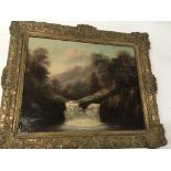 A gilt framed late 19th century oil on canvas stud