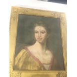 A framed early 19th century pastel portrait of an