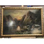 A late 19th century oil painting on board Continen