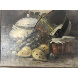 A framed 20th century French oil painting on board