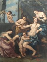 A 17th century style oil painting depicting a nude