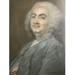 A late 18th century framed pastel portrait of a se