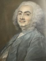 A late 18th century framed pastel portrait of a se