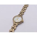 A ladies 9carat gold Accurist wrist watch with att