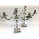 A pair of Georgian style candelabra, makers Robert