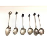 Collection of silver tea spoons total weight appro