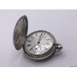 A silver cased key wind hunter pocket watch Cheste