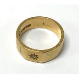 An 18ct gold and diamond set gents signet ring, (S