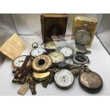 A collection of pocket watches spare or repairs an