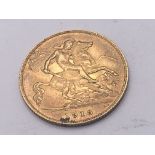 A George V gold half sovereign dated 1913