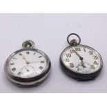 A Military style pocket watch with illuminated num