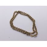 A 9carat gold belcher link necklace weight 9.5g