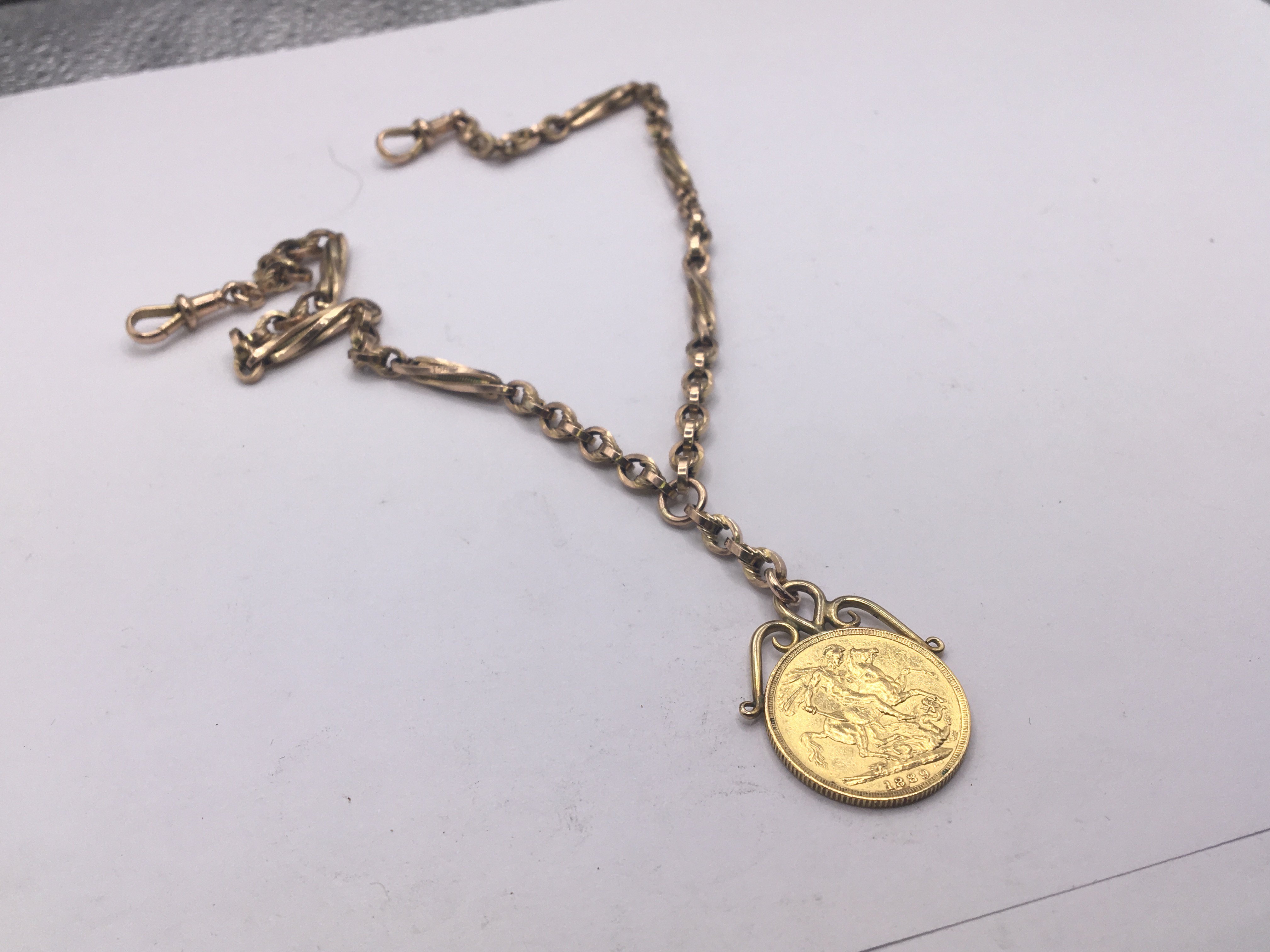 A Victorian 1899 sovereign converted to a pendent