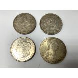 4 Early coins to include. 1780 Thaler, 1881 Morgan