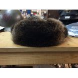 WW2 German Rabbit Fur Wintermut Hat Nicknamed "The