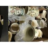 Box of Honiton ceramics including vases, jugs etc.