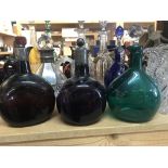 A collection of 14 Victorian and later decanters i