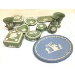 Wedgwood ceramics including green Jasperware dishe