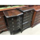 Two reproduction mahogany chests of drawers, talle