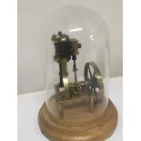 A model brass functional static traction engine un