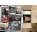 Box of mixed die cast cars including Corgi, Dinky
