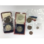 A collection of Commemorative coins and medals. Sh