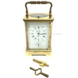 L Epee striking/repeater carriage clock. With key.