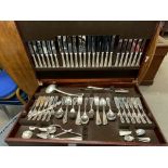 A cased cutlery set.