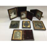 A small collection of Victorian daguerrotypes. Shi