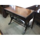 A reproduction mahogany sofa table, approx 140cm (