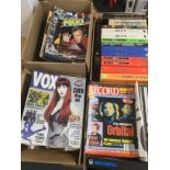 Four boxes of music books and magazines including