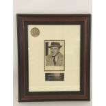 A framed signed print of Gary Cooper. Comes with C