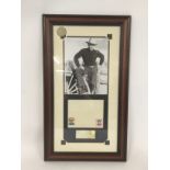 A framed presentation of Cary Grant with autograph