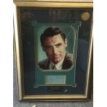 A framed presentation of Cary Grant with autograph