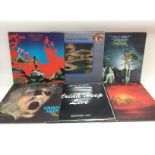 Six Uriah Heep LPs including a later repress of 'V