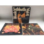 Three Black Sabbath LPs comprising an early UK pre