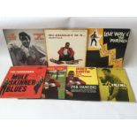 Seven early press rock n roll LPs by various artis