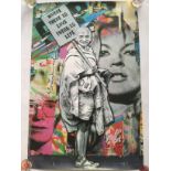 A Mr Brainwash poster of Mahatma Gandhi, approx 88