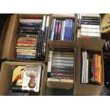 Ten boxes of music books comprising mainly autobio