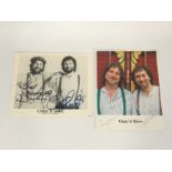 Two signed Chas n Dave promotional prints.