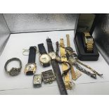 A collection of gents and ladies watches for spare